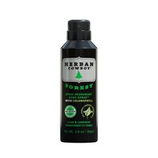 Herban Cowboy Dry Spray Deodorant Forest   2.8 oz Men  s Dry Spray Deodorant E...