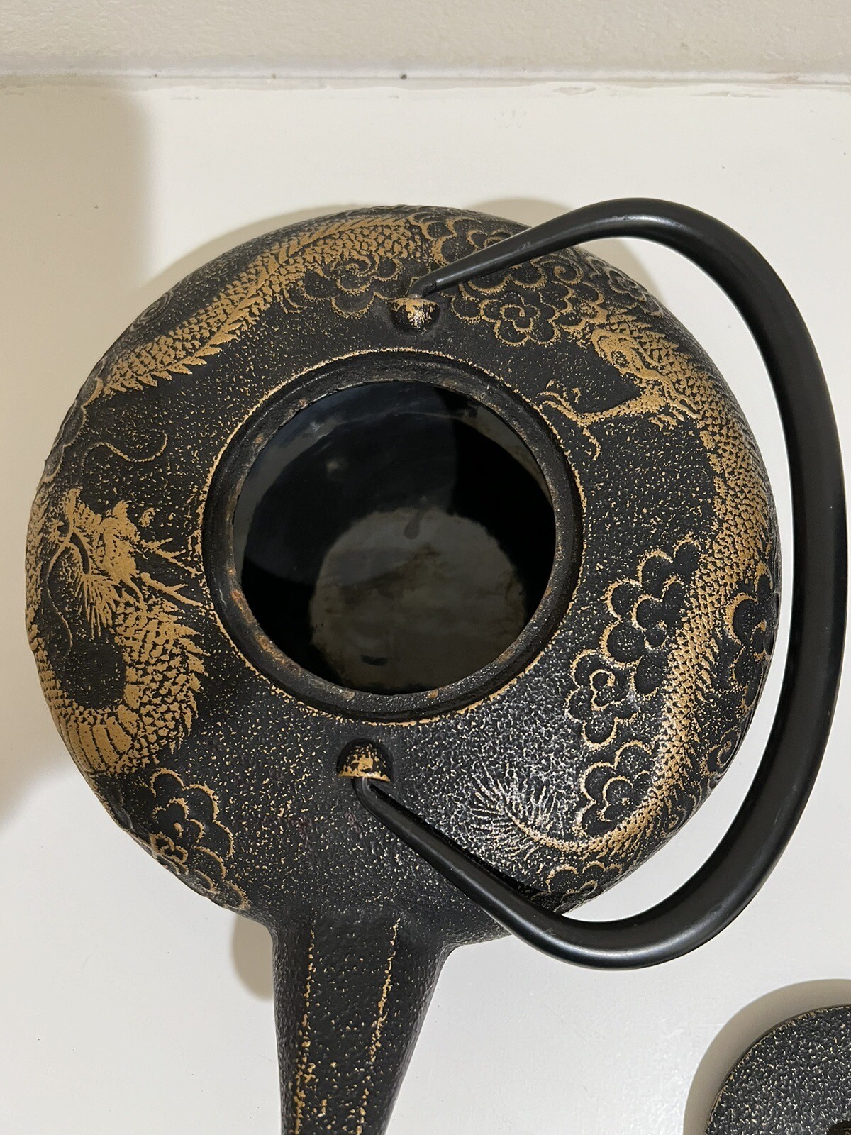 Vintage Asian Teavana heavy cast iron tea pot Made in Japan Risen