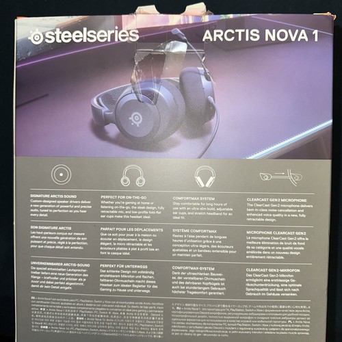 SteelSeries Arctis Nova 1 Over-Ear Gaming Headset - Black Tc1115! $60 Retail! - Picture 7 of 7