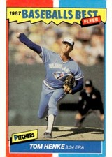 1987 Fleer Baseballs Best #19 Tom Henke Toronto Blue Jays