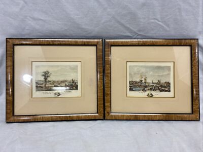 Set Of 2 Sm Framed Pictures Le Port De Valery Sur Somme & Le Port De Cherbourg