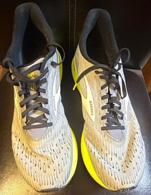 Brooks Hyperion Tempo Men's Running Sneakers Gray/Black/Yellow Lace Up Low Top