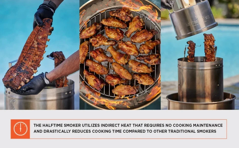 Halftime Smoker Vertical Speed Smoker, Stainless Steel Open Box