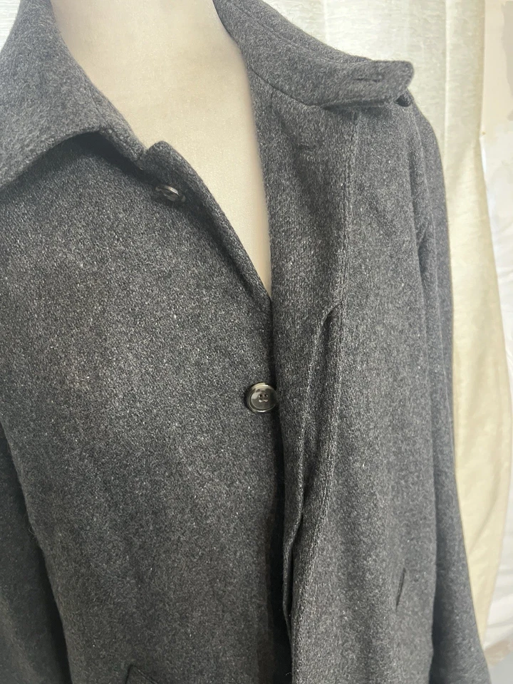 Abrigo de lana gris abotonada Manteau Gaston de APC para hombre talla L Foto 3 de 4