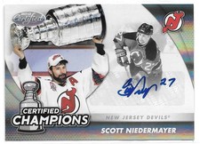 11/12 Certified: Scott Niedermayer Certified Champions Auto Card #'d 16/25 !