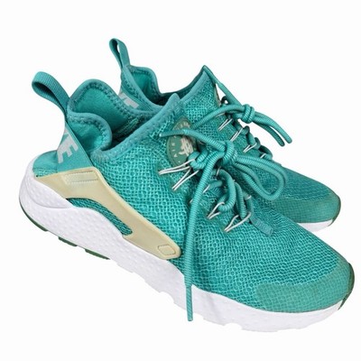 Nike Air Huarache Run Ultra Turquois White Running Athletic Sneakers Size 8