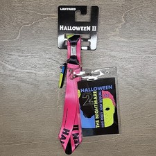 Halloween Michael Myers Neck Lanyard ID Badge Holder Horror Killer Pink Black