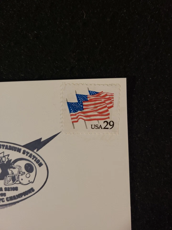 USPS Conmemorativa NFL 1995 Super Bowl XXIX Postal San Diego Chargers Raro Foto 3 de 4