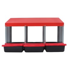 3 Hole Durable Metal Chicken Nesting Boxes Laying Eggs Chicken Coop Hen Nest Box