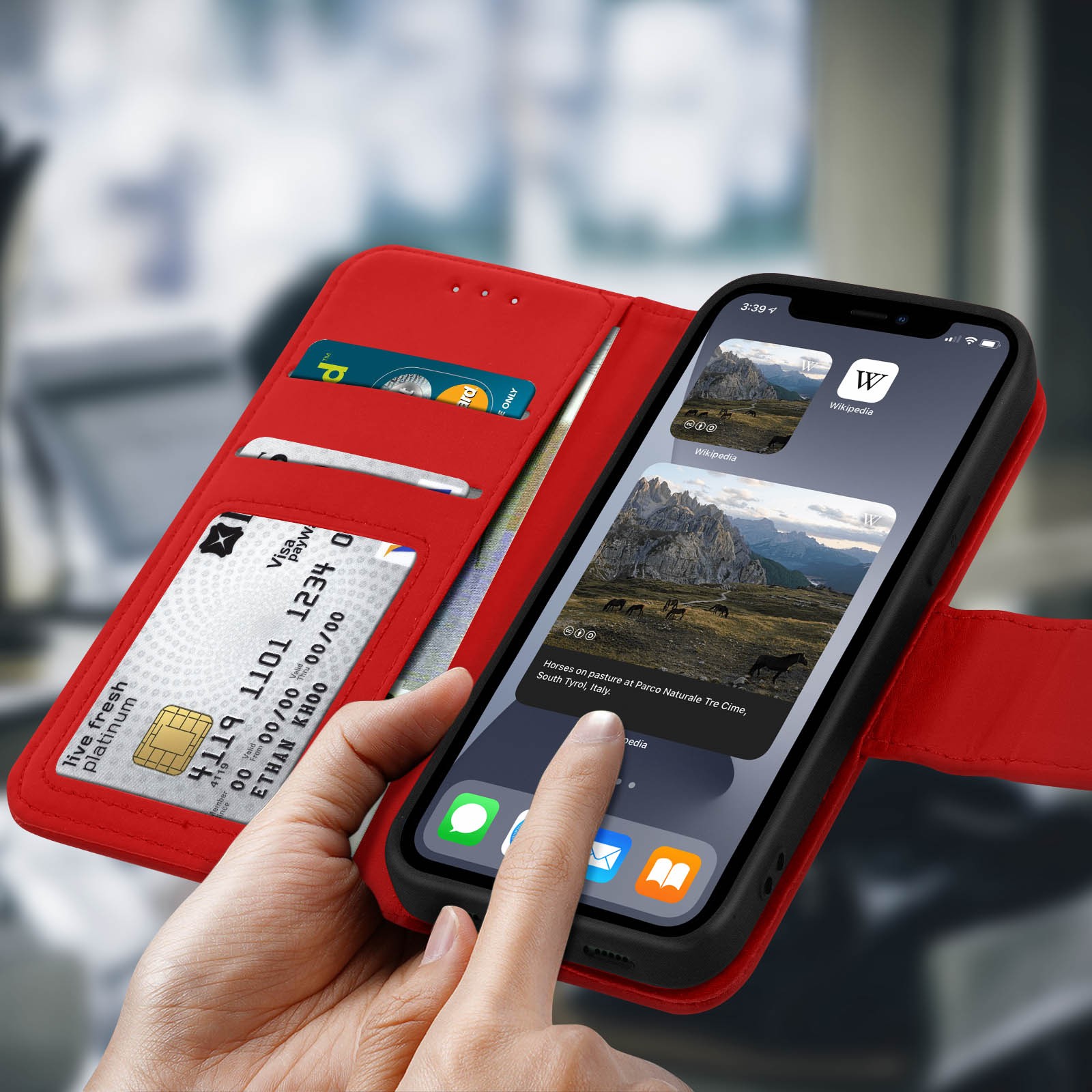 Housse iPhone 11 Pro Max porte-carte et support vidéo intégré