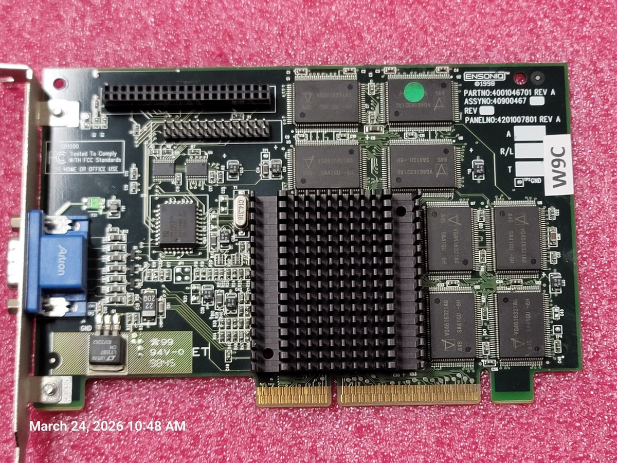 3DFX Voodoo Banshee 16MB VGA AGP GPU Video Card for Retro Gaming