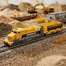 2015 Toy State Caterpillar Construction Iron Battery Diesel Train Engine  Dump