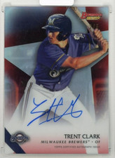 2015 Bowma's Best Trent Grisham(Clark) Best of 2015 Autographs Red Refractors /5