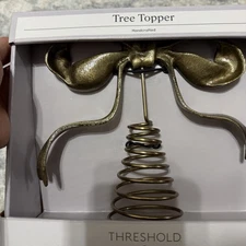 Gold Bow Christmas Tree Topper Threshold Studio McGee viral sold out htf 