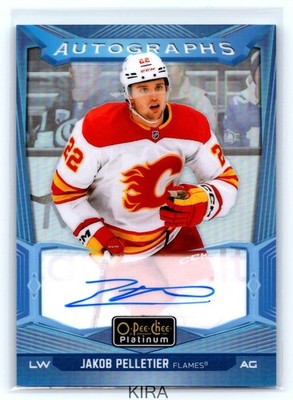 2024-25 OPC Platinum - Jakob Pelletier #BA-JP - Rookie Blue Rainbow Auto