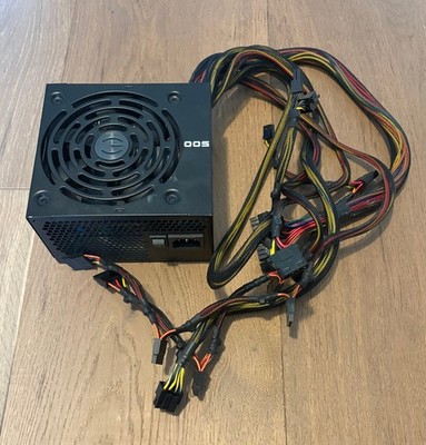 EVGA 500W 80 Plus Standard ATX fully working Power Supply Black 100-W1-0500