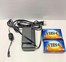 Vintage JVC Camcorder Accessories Bundle Battery,Charger New Tapes 2 Tested
