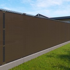 5 FT 180GSM  Privacy Fence Scree Windscreen Shade Cover Mesh Garden Patio Brown
