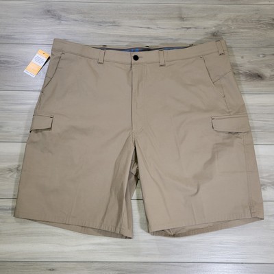 Haggar Cargo Shorts Men's 48 Khaki The Active Series Free Trek New
