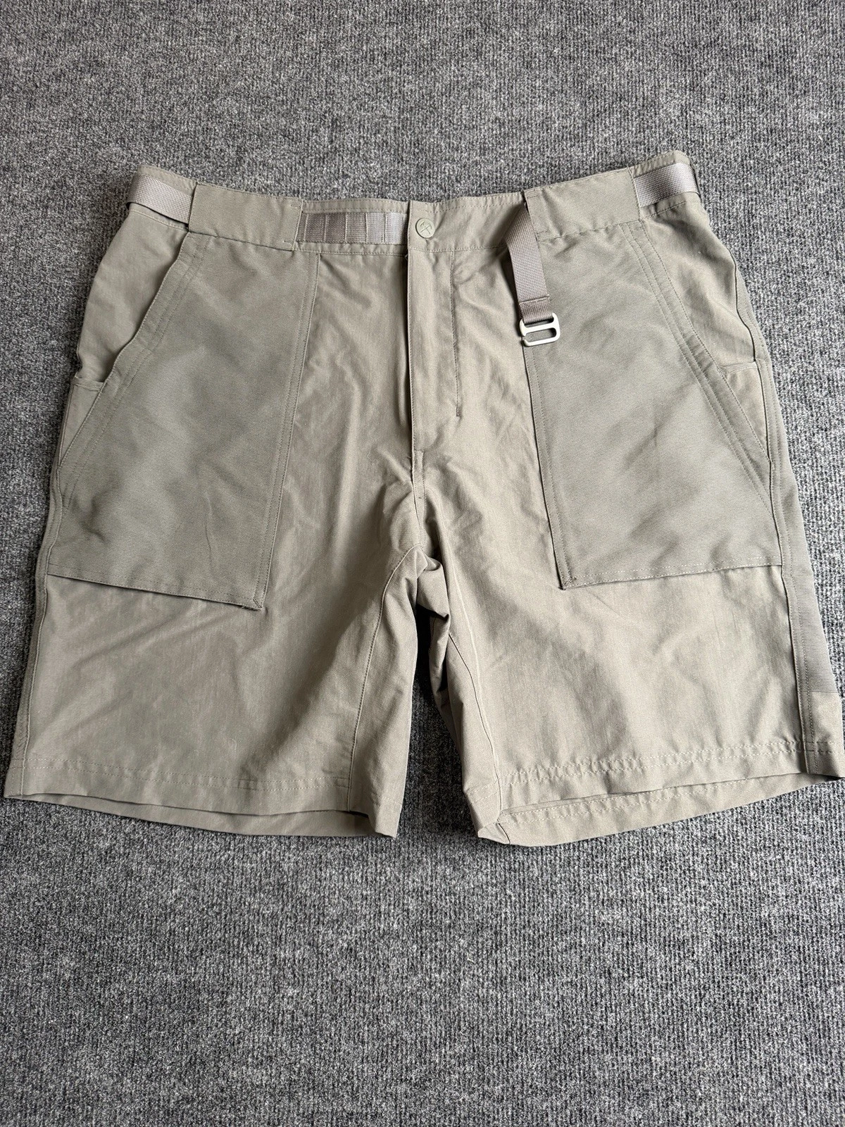 REI Sahara Cargo Gray Shorts Hiking Nylon Belted Lightweight Outdoor Men’s 40