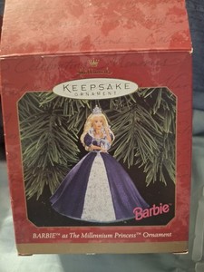 Hallmark Keepsake Barbie As The Millennium Princess Ornament Christmas 1999 VTG