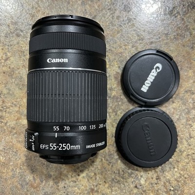 Canon EF-S 55-250mm f/4-5.6 IS II Telephoto Zoom Lens with Caps