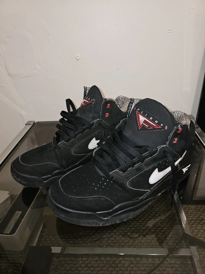 Nike Air Flight 89 Black White Red DQ7687-003 Men’s Size 11 - Image 2 of 4