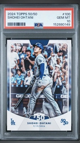 Shohei Ohtani 2024 Topps 50/50: Shohei Ohtani HR 50 #100 PSA 10