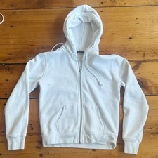 Brandy Melville White Heathered Zip-Up Hoodie New Without Tags One Size