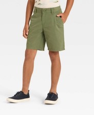 Cat  Jack Boy's Flat Front Shorts Size 8 At The Knee' Adjustable Waist