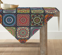 Boho Vintage Geometrie Marokkanische Bunt Tischdecke, TischwäSche KüChe Dekorat