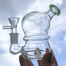 NEW 4.7" Glass Hookah Water Pipe Bong Thick Glass Smoking Pipe Bubbler + Bowl.