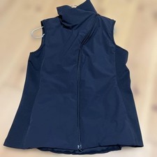 Chacott Black Ballet Warm-up Vest with High Neck  Diagonal Zip