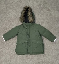 Baby GAP 2T Olive Green Winter Jacket Faux Fur Hood