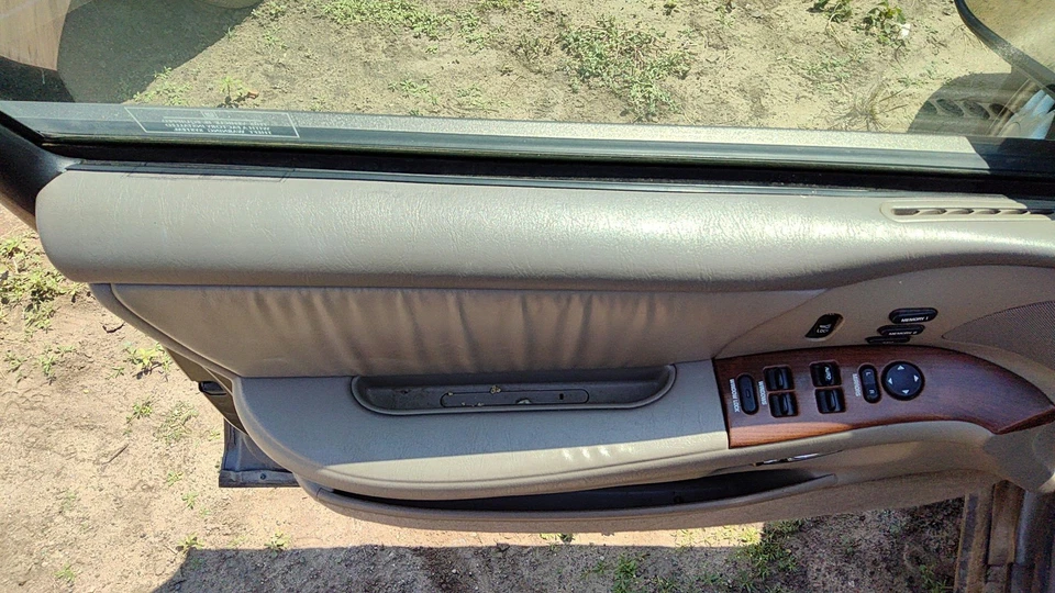 1997-03 Buick Park Ave Driver Left Front Door Trim Panel With Master Switch Tan - Image 2 of 4