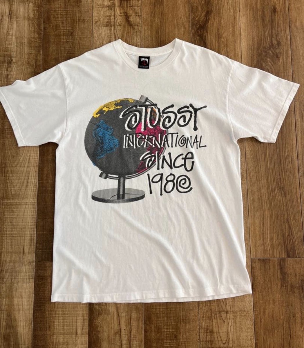 Stussy World Tour Tee L White Early 2000s Old Stussy International