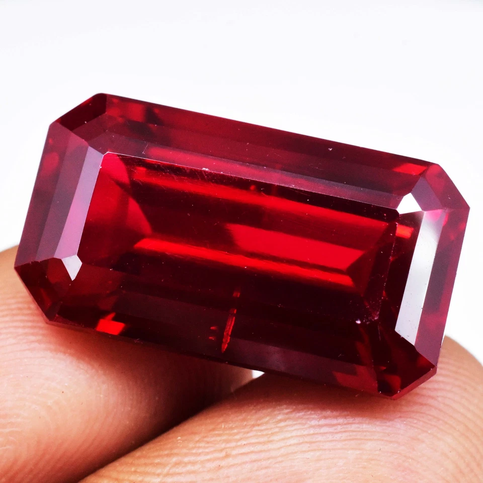 Certified 29.30 Ct Red Ruby Radiant Cut Natural Loose Gemstone - Image 2 of 4