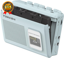 Portable Cassette Player Tape Recorder Walkman with Built-In Speaker Microphone