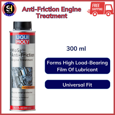 Liqui Moly MoS2 Anti-Friction Engine Treatment | 300 ml, Oil Additive, Universal