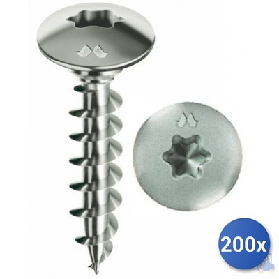 200x Selbstschneidende Schraube Für Spanplatten Panelvit Chromiting  Mustad Pilz