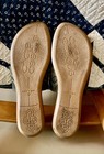 Andre Assous ‘Nice’ Dark Green Snake Print Thong Sandals Sz 9 — photo 5