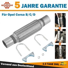 Edelstahl Flexrohr Auspuffrohr Flexstück Ø45mm x 200mm für Opel Corsa B/C/D