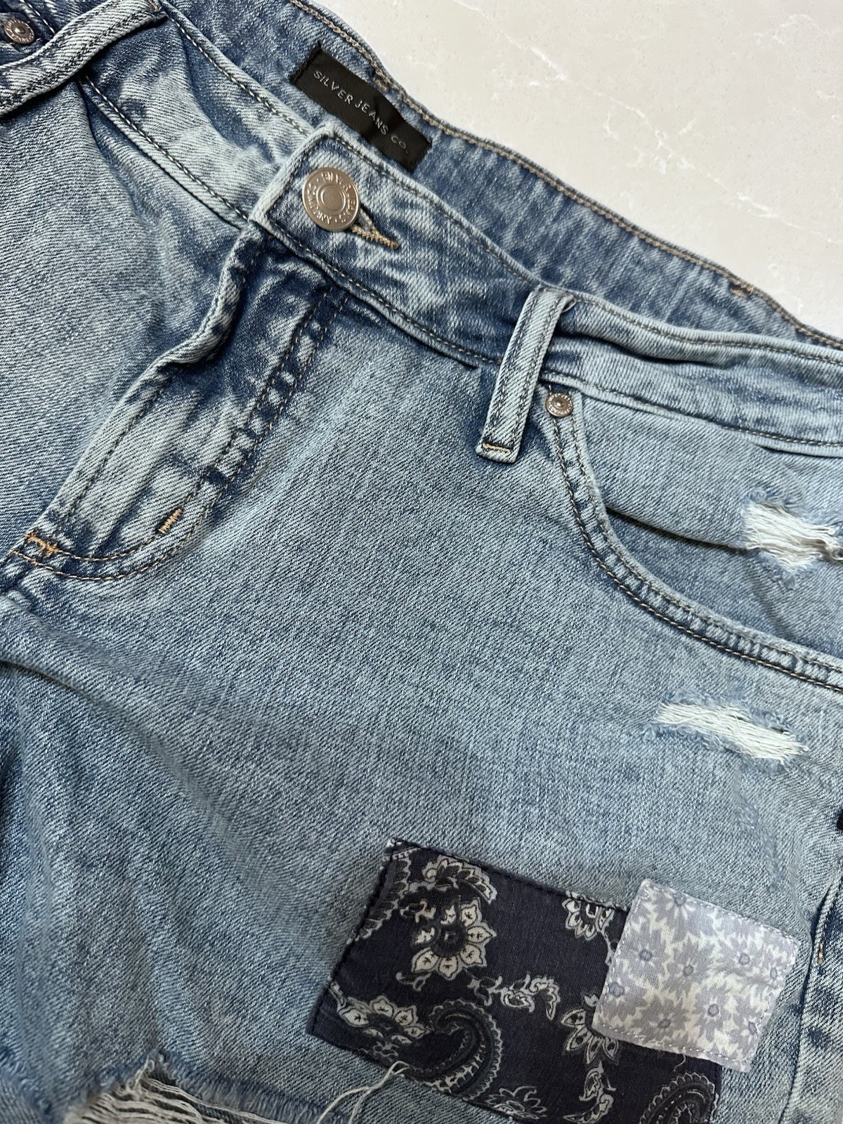 Silver Jeans Co. Boyfriend Patchwork Distressed B… - image 2