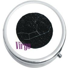 Virgo Stars Constellation Medicine Pill Box