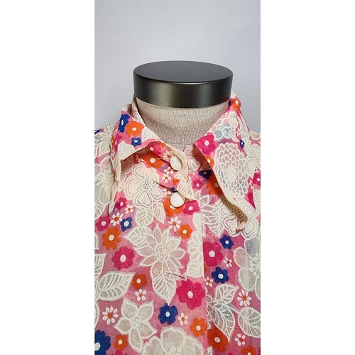Vestido floral vintage abotonado Montgomery Ward talla 7 - Imagen 5 de 11