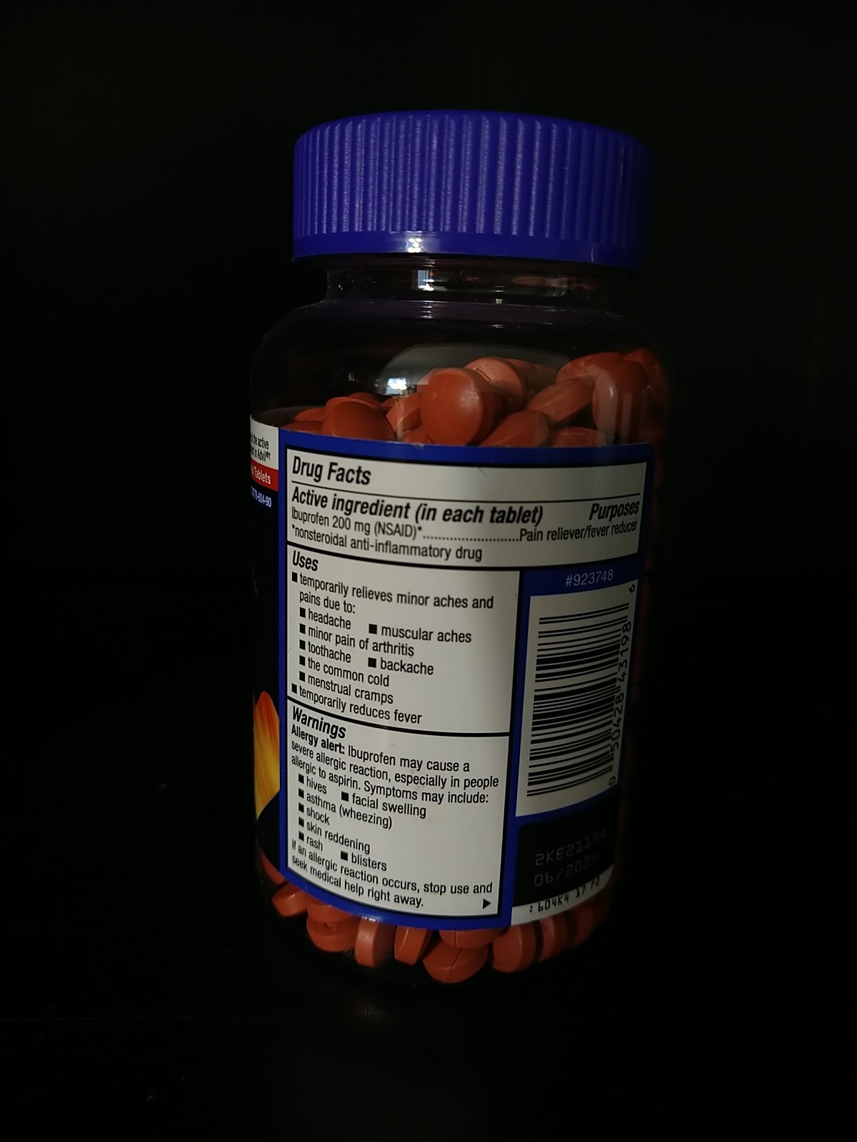 New Bottle Of CVS Health Ibuprofen 200 mg Coated Tablets 500 ct 06/