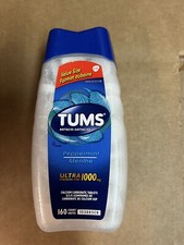 Tums Peppermint Ultra Strength 1000 Antacid, 160 Chewable Tablets