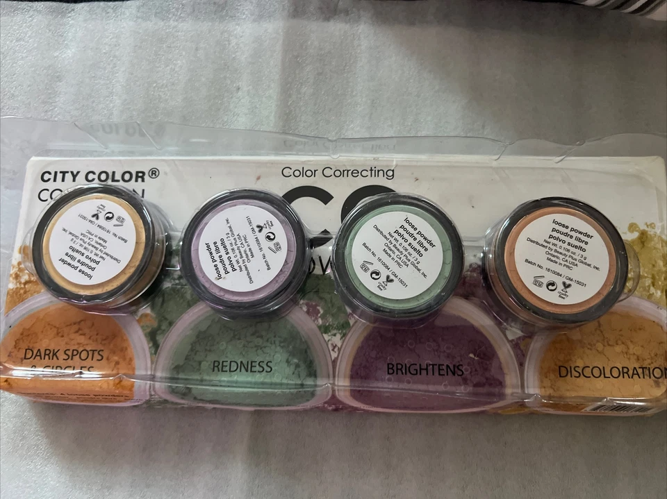 CITY COLOR COLLECTION Color Correcting CC Powder 4 Loose Powders Redness Bright - Image 2 of 3