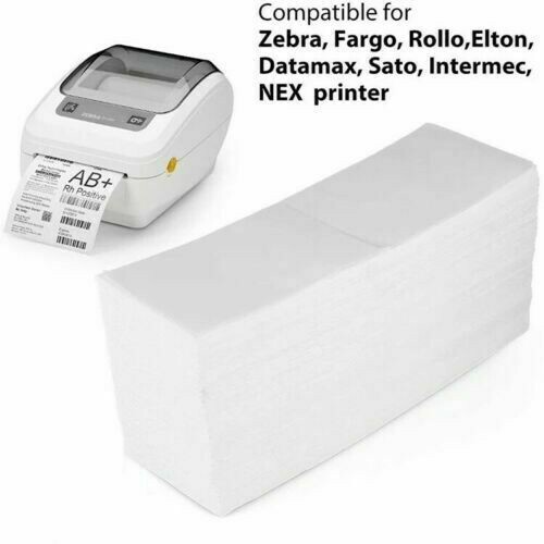 Pack Of 4000 Direct Thermal Labels 4 X 6 Very Sticky. Made In The USA. Fanfold Thermal Shipping Labels 4x6 Blank Mailing Labels Ompatible Ups Fedex Usps - Foto 4