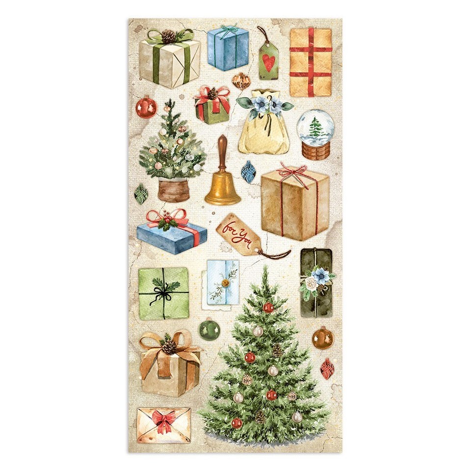 Stamperia Home For Holidays – Set Di Carte E Tag A Tema Natalizio Romantico, Carta 250g/m², Per Scrapbooking E Biglietti Fai Da Te